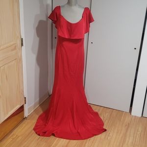 RED off the shoulder Dress